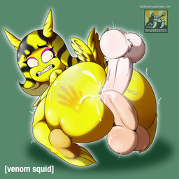 anal anal_penetration anthro anus balls barefoot big_butt blush bodily_fluids breasts butt butt_slap cum cum_in_ass cum_inside disembodied_penis double_anal double_penetration erection feet female female_penetrated genital_fluids genitals group group_sex horn interspecies looking_back male male/female male_penetrating male_penetrating_female nude penetration penile penile_penetration penis penis_in_ass sex simple_background slap solo_focus spank_marks tail text thick_thighs threesome toes trio vulva venomsquid alexis_(velvettorvo) anon aquatic aquatic_gastropod gastropod human mammal mollusk sea_slug slug 1:1 absurd_res digital_media_(artwork) english_text hi_res