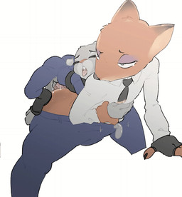 abdominal_bulge anal anthro anthro_on_anthro anthro_penetrated anthro_penetrating anthro_penetrating_anthro balls big_balls big_penis bodily_fluids bouncing_balls bulge clothed clothed_sex clothing crossgender cum cum_in_clothing cum_through_clothing duo erection fingerless_gloves ftm_crossgender genital_fluids genitals gloves hand_holding handwear huge_balls huge_penis larger_penetrated looking_pleasured male male/male male_penetrated penetration penis penis_size_difference sex simple_background size_difference small_but_hung small_dom_big_sub toeless_legwear vein veiny_penis wet wet_clothing white_background rabur3su disney zootopia judy_hopps nick_wilde canid canine european_rabbit fox lagomorph leporid mammal oryctolagus rabbit red_fox true_fox 2024 2d_animation animated digital_media_(artwork) loop gynomorph_(lore)