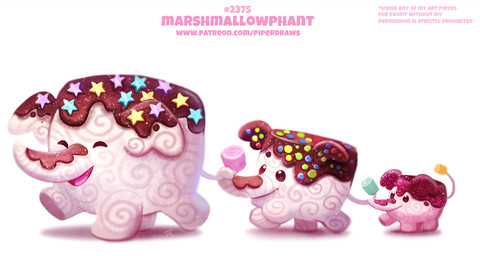 ambiguous_gender brown_eyes candy chocolate dessert eyes_closed feral food group humor marshmallow open_mouth pun quadruped simple_background size_difference smile sprinkles star text visual_pun white_background young young_feral piper_thibodeau elephant elephantid food_creature living_candy mammal proboscidean digital_media_(artwork) digital_painting_(artwork) painting_(artwork) url