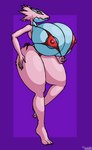 anthro big_breasts bikini bikini_bottom bikini_top breasts clothing female huge_breasts hyper hyper_breasts lips nipples pink_body solo spherical_breasts swimwear two-piece_swimsuit 9-puzzle outlaw_star alien scalie silgrian hi_res