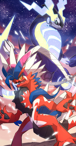 ambiguous_anthro ambiguous_feral ambiguous_gender anthro black_sclera blue_eyes detailed_background digital_eyes duo dutch_angle feathered_crest feathers featureless_crotch feral flying frown head_crest jagged_mouth looking_down membrane_(anatomy) night orange_eyes outline outside plantigrade pupils sky slit_pupils standing star starry_sky tan_sclera tire translucent translucent_body turbine webbed_hands white_outline wide_stance makotoo mythology nintendo pokemon ancient_pokemon dragon future_pokemon generation_9_pokemon koraidon legendary_pokemon miraidon mythological_creature mythological_scalie paradox_pokemon pokemon_(species) scalie 2022 hi_res