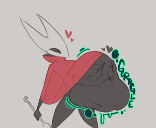 abdominal_bulge anthro anthro_pred anthro_prey belly big_belly black_body black_eyes blush blush_lines cloak clothing cowl digestion_noises female female_pred female_prey gurgle_(sound_effect) hand_on_belly hand_on_own_belly heart_symbol holding_object holding_weapon horn huge_belly hyper hyper_belly navel onomatopoeia overweight overweight_anthro overweight_female prey_outline red_clothing rumbling_stomach safe_vore same_size_vore slim_anthro slim_female small_waist solo sound_effects text vore weapon white_body willing_prey butterly hollow_knight_(franchise) team_cherry hornet_(hollow_knight) arachnid arthropod spider 2026 digital_drawing_(artwork) digital_media_(artwork)