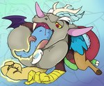 anthro aurora_frostwing duo female female_prey feral male male/female oral_vore swallowed_whole telekinesis vore wax_feather friendship_is_magic hasbro my_little_pony mythology discord_(mlp) chimera draconequus dragon mythological_creature mythological_scalie scalie hi_res