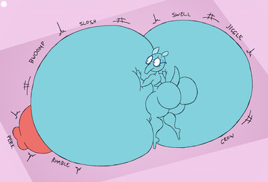 anthro big_breasts big_butt blue_body blush blush_lines bodily_fluids bottom_heavy breast_expansion breast_jiggle breast_squish breasts bubble_butt butt crossbar_emanata curvy_figure emanata erect_nipples expansion eyelashes eyewear female flash_emanata geometric_background glasses hand_on_breast huge_breasts huge_butt hyper hyper_breasts jiggling logo nipples onomatopoeia simple_background solo sound_effects squish sweat sweatdrop text thick_thighs thatdawgmurray happy_tree_friends sniffles_(htf) aardvark mammal aliasing artist_logo artist_name digital_media_(artwork) hi_res signature busty_boy_(lore)