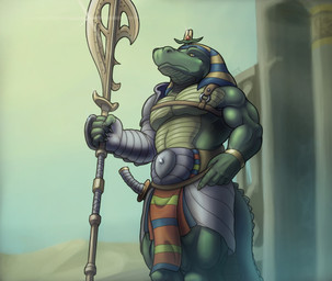 5_fingers anthro armor atef_crown axe biceps biped clothed clothing crown dagger day detailed_background egyptian egyptian_clothing egyptian_headdress fingers headdress headgear headwear holding_object holding_weapon male melee_weapon muscular muscular_anthro muscular_male nemes_(clothing) outside pecs radiant_crown scales shendyt sky solo standing weapon corrsk egyptian_mythology middle_eastern_mythology mythology sobek crocodile crocodilian deity reptile scalie 2018 digital_media_(artwork) hi_res