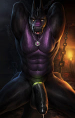 abs accessory anthro balls bdsm biceps big_penis biped black_balls black_body black_glans black_penis black_skin black_tail bodily_fluids bondage bound brick captured chain cock_ring dripping erection fire foreskin futhark genital_fluids genitals glans horn huge_penis humanoid_genitalia humanoid_penis jewelry kneeling long_penis long_tail looking_at_viewer male multicolored_body multicolored_skin muscular muscular_anthro muscular_male navel necklace nordic_runes nude open_mouth orange_eyes partially_retracted_foreskin pecs penis penis_accessory penis_jewelry pink_tongue precum purple_body purple_scales purple_skin runes saliva scales snout solo spread_legs spreading sweat tail teeth thick_tail thick_thighs tongue torch triceps vein veiny_penis hungrypaws subuser mythology raventhan dragon mythological_creature mythological_scalie reptile scalie 2018 2d_animation animated hi_res loop motion_tweening no_sound short_playtime webm