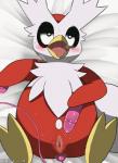 blush bodily_fluids female genital_fluids genitals pussy saliva sex_toy solo vaginal_fluids vibrator winick-lim nintendo pokemon delibird generation_2_pokemon pokemon_(species) hi_res