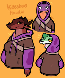 anthro clothing eyebrows facial_horn female fingers green_hair group hair hoodie horn nose_horn open_mouth purple_body purple_scales red_body red_scales scales topwear trio yellow_sclera ncs gamecade_(ncs) mythology scraper_city alpine_(ncs) keeshee nance_(ncs) canid canine canis dragon mammal mythological_creature mythological_scalie reptile scalie snake wingless_dragon wolf 2025 hi_res