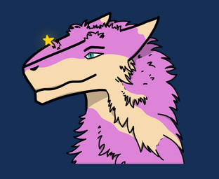 anthro feedc male monotone_background self_portrait simple_background solo star sergal alpha_channel headshot_portrait hi_res portrait