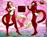 2013 absurd_res anthro big_breasts biped breasts butt cherry_vellet_(walter_sache) clothed clothing clothing_pull digital_media_(artwork) female fur hi_res looking_at_viewer looking_back mammal nipples panties panties_down panty_pull partially_clothed red_body red_fur sergal solo standing tail tongue topless underwear underwear_down underwear_pull walter_sache