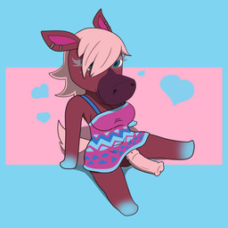 animal_genitalia animal_penis anthro balls breasts clothing collared_shirt dress_shirt equine_genitalia equine_penis genitals gynomorph intersex penis shirt solo topwear kamikiller animal_crossing nintendo reneigh_(animal_crossing) equid equine horse mammal 1:1 hi_res