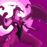 anthro breasts female horn membrane_(anatomy) membranous_wings nipples non-mammal_breasts nude open_mouth solo tail wings rheumatism mythology dragon mythological_creature mythological_scalie scalie 1:1 2015 hi_res