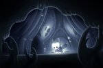 ambiguous_gender anthro arthropod audience carrying_another duo fan_character front_view group hollow_knight insect light_body light_skin ominous sad-1st_(artist) silhouette solo_focus standing team_cherry the_bright_prince_(driftstar) the_knight_(character) the_knight_(hollow_knight) young