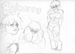 big_breasts big_feet blush breasts clothed clothing feet female freckles huge_breasts muscular muscular_female partially_clothed scar sketchbook solo tall_female fromitalywithfurore humanoid orc absurd_res hi_res monochrome sketch traditional_media_(artwork)