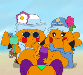 beach beverage bisexual clothing collaborative collaborative_footjob collaborative_sex container cup erection eyewear feet female foot_fetish foot_play footjob genitals glans group group_sex hat headgear headwear holding_object male male/female male/male penile penis purple_body sex sky smile sunglasses tail toes topwear trio yellow_body secretsableye nintendo pokemon pokemon_winds_and_waves mr._windychu ms._wavychu sabes generation_1_pokemon generation_3_pokemon pikachu pokemon_(species) sableye digital_media_(artwork) hi_res