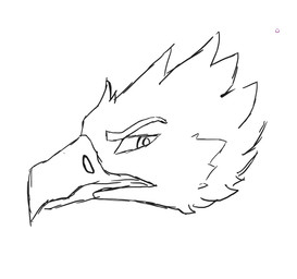 ambiguous_gender anthro beak beak_closed cheek_tuft eyebrows facial_tuft feathers frown head_feathers looking_back mouth_closed side_view simple_background solo tuft white_beak white_body white_eyebrows white_eyes white_feathers avian bird digital_drawing_(artwork) digital_media_(artwork) english_description headshot_portrait monochrome portrait sketch
