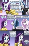 absurd_res black_tie_(suit) blue_eyes blue_hair bow_(feature) bow_tie clothed clothing comic cutie_mark english_text equid equine fancypants_(mlp) female feral fleur_de_lis_(mlp) friendship_is_magic fur group hair hasbro hi_res horn inside male mammal my_little_pony mythological_creature mythological_equine mythology pink_hair pluckyninja purple_hair rarity_(mlp) suit text unicorn url white_body white_fur