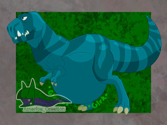 belly big_belly claws female feral huge_belly multicolored_body onomatopoeia overweight smile solo sound_effects tail teeth text thick_thighs vore arceus_tummy primal_(series) fang_(primal) dinosaur prehistoric_species reptile saurischian scalie theropod tyrannosaurid tyrannosauroid tyrannosaurus tyrannosaurus_rex hi_res