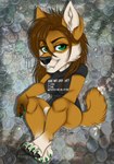 alcohol anthro beer beverage chibi female pose profanity solo text thehuntingwolf bundadingy bundy bent canid canine canis dingo mammal absurd_res digital_media_(artwork) english_text full-length_portrait hi_res portrait