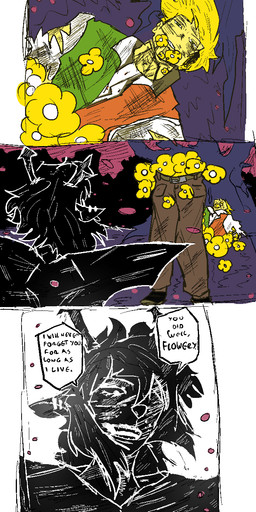anthro death duo female flower male plant mik3hawk deltarune jujutsu_kaisen undertale_(series) dess_holiday flowery_(deltarune) gojo_satoru roaring_knight sukuna_(jujutsu_kaisen) deer elemental_creature flora_fauna flower_creature humanoid mammal new_world_deer reindeer hi_res