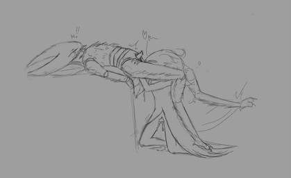 anthro blush blush_lines bodily_fluids cum cum_on_ground genital_fluids heart_symbol intersex kicking_legs kneeling_oral_position lying on_back oral tongue cogheartflutters hollow_knight_(franchise) team_cherry hornet_(hollow_knight) phantom_(hollow_knight:_silksong) arthropod monochrome sketch