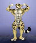 abs animal_genitalia anthro anthrofied armpit_hair balls biceps black_body black_claws black_fur body_hair claws eyebrows flexing flexing_bicep fully_sheathed fur genitals green_eyes humanoid_hands leopard_spots looking_at_viewer male muscular muscular_anthro muscular_male nude open_mouth pecs plantigrade pose red_tongue sheath simple_background solo spots standing tail teeth toe_claws tongue white_body white_fur yellow_body yellow_fur yellow_sclera rahir disney the_lion_guard the_lion_king makucha felid feline leopard mammal pantherine 2023 5:6 digital_drawing_(artwork) digital_media_(artwork) full-length_portrait hi_res portrait shaded soft_shading