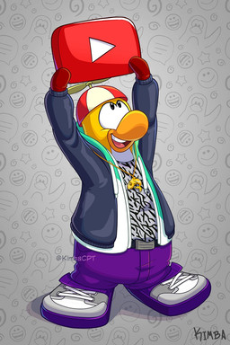anthro black_clothing black_hoodie black_topwear bottomwear clothed clothing footwear handwear hat headgear headwear hoodie jewelry male mittens multicolored_clothing multicolored_footwear multicolored_shoes necklace open_clothing open_hoodie open_mouth open_topwear pants pattern_background print_clothing print_shirt print_topwear propeller_hat purple_bottomwear purple_clothing purple_footwear purple_pants purple_shoes red_clothing red_handwear red_hat red_headwear red_mittens shirt shoes simple_background solo topwear two_tone_clothing two_tone_footwear two_tone_hat two_tone_shoes upper_teeth_only white_clothing white_footwear white_hat white_headwear white_shoes yellow_body yellow_skin youtube_logo kimbacpt club_penguin youtube avian bird penguin 2:3 full-length_portrait hi_res portrait signature