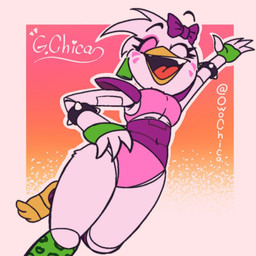 1980s_theme alternative_fashion anthro beak breasts female fur glamrock machine ribbons shoulder_pads smile solo spikes under_boob white_body white_fur owochica five_nights_at_freddy's five_nights_at_freddy's:_security_breach scottgames steel_wool_studios glamrock_chica animatronic avian bird chicken galliform phasianid robot robot_anthro 1:1 2024 digital_media_(artwork)