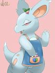 2019 anthro anthrofied apron apron_only bedroom_eyes berry clothing darknsfwindie fan_character female food fruit generation_1_pokemon genitals gesture half-closed_eyes hi_res looking_at_viewer mammal maple_apicot mostly_nude narrowed_eyes nidorina nintendo open_mouth pecha_berry plant pokemon pokemon_(species) pokemon_berry pokemon_mystery_dungeon pokemorph pussy pussy_peek rodent seductive simple_background solo spike_chunsoft tongue wanderlust waving