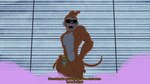 anthro eyewear male muscular muscular_anthro muscular_male pecs plushie screencap_redraw solo sunglasses text goichimonji bandai_namco digimon disney goof_troop digimon_(species) etemon haplorhine mammal monkey monzaemon primate 16:9 english_text hi_res widescreen