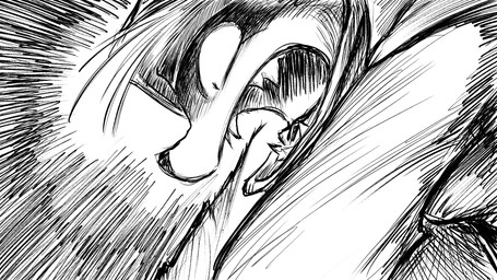 angry anthro bandanna_on_forehead cloak clothing fangs female hood muffler shadow_face solo teeth yelling dragonweirdo tula_(dragonweirdo) domestic_ferret mammal mustelid musteline true_musteline weasel 16:9 hi_res monochrome widescreen