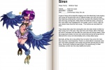 feathered_wings feathers feet female green_eyes hair monster_girl_(genre) one_eye_closed purple_hair smile solo talons text the_more_you_know toes wings kenkou_cross third-party_edit european_mythology greek_mythology monster_girl_profile mythology avian harpy humanoid mammal mythological_avian mythological_creature siren winged_humanoid 3:2 english_text hard_translated translated translation_edit