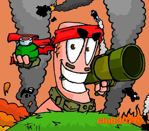 4_fingers ambiguous_gender brown_eyes clothing explosives feral fingerless_gloves fingers floating_hands gloves grass grenade group handwear holding_grenade holding_object holding_ranged_weapon holding_rocket_launcher holding_weapon kerchief limbless looking_at_viewer noseless outside plant ranged_weapon red_kerchief rocket_launcher smoke solo_focus toony toothy_grin war weapon unknown_artist worms_(series) worm worm_(worms) cel_shading digital_drawing_(artwork) digital_media_(artwork) shaded