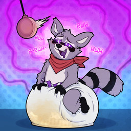 4_fingers ambiguous_gender anthro big_diaper black_body black_fur black_nose black_tail blush bodily_fluids clothed clothing diaper dipstick_tail dotted_background drooling facial_markings fingers fur genital_fluids gloves_(marking) grey_body grey_fur grey_inner_ear hand_on_diaper head_markings huge_diaper hyper_diaper hypnosis kerchief leg_markings markings mask_(marking) mind_control multicolored_body multicolored_fur narrowed_eyes neckerchief neckwear open_mouth open_smile pattern_background pendulum purple_body purple_fur purple_tail purple_tail_tip red_kerchief red_neckerchief ring_(marking) ringed_eyes ringed_tail saliva simple_background sitting_on_diaper smile snaggle_tooth socks_(marking) solo striped_markings striped_tail stripes tail tail_markings three-quarter_view touching_diaper two_tone_tail unclean_diaper urine used_diaper using_diaper vocalization wearing_diaper wet_diaper wetting wetting_diaper white_diaper steviechu indigo_park rambley_raccoon mammal procyonid raccoon 1:1 full-length_portrait portrait male_(lore)