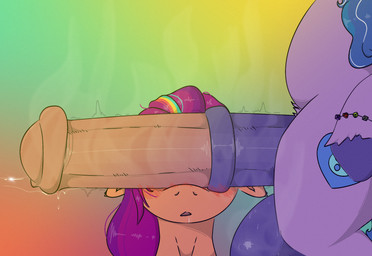 animal_genitalia animal_penis balls big_balls big_penis blush blush_lines bodily_fluids dripping drooling duo equine_genitalia equine_penis erection female feral genital_fluids genitals gynomorph hooves huge_balls huge_penis intersex intersex/female medial_ring musk musky_penis penis penis_awe penis_covering_eyes precum precum_drip saliva standing steaming sweat sweaty_balls sweaty_genitalia these_aren't_my_glasses gafftopsail can't_see_the_haters hasbro mlp_g5 my_little_pony izzy_moonbow_(mlp) sunny_starscout_(mlp) equid equine horse mammal pony hi_res meme