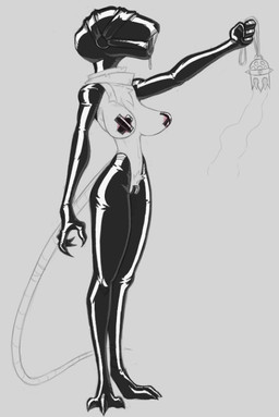 anthro bandage bodily_fluids censer drooling female gag latex nipple_tape pasties pubes ring_gag saliva solo tail tape taped jizzus warhammer_(franchise) fouleye_scabmaker_(jizzus) mammal murid murine rat rodent skaven