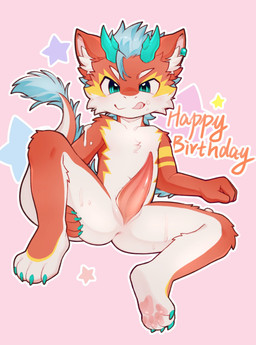 anthro butt erection front_view genitals green_eyes hair happy kemono licking licking_lips male pawpads penis red_body sackless simple_background sitting solo spread_butt spread_legs spreading tapering_penis tongue tongue_out young jeno520573 mythology dragon mythological_creature mythological_scalie scalie hi_res