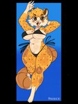 anthro big_breasts bikini breasts clothing female gesture simple_background smile smiling_at_viewer solo swimwear thick_thighs two-piece_swimsuit waving waving_at_viewer wide_hips panthera_cantus luna_(xthelunarfox) felid feline felis mammal sand_cat 3:4 absurd_res hi_res