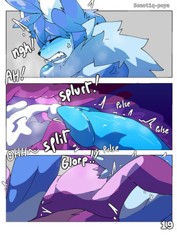 abdominal_bulge age_difference anal anal_penetration anthro big_penis blue_body blue_fur blue_hair bodily_fluids cum cum_inflation cum_inside doggystyle duo ejaculation eyes_closed from_behind_position fur genital_fluids genitals hair huge_penis inflation inner_ear_fluff internal jewelry light male male/male muscular muscular_anthro muscular_male penetration penile penile_penetration penis penis_in_ass purple_body purple_fur saliva sex sweat sweatdrop tuft sonotiq-poya xenoverse_(sonotiq-poya_series) dr_louise_(sonotiq-poya) jin_(sonotiq-poya) canid canine canis domestic_cat felid feline felis jackal mammal 2025 3:4 comic digital_drawing_(artwork) digital_media_(artwork) hi_res lighting multiple_scenes shaded watermark