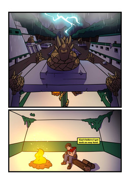 border curse electricity emperor fantasy fire inner_monologue inside lightning log magic outside raining royalty solo text_box thinking white_border wood biobasher human mammal reptile scalie snake absurd_res comic hi_res