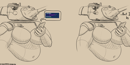 anthro belly big_belly big_breasts breasts cellphone chibi deep_navel dialogue duo e621_tags electronics female floating_head holding_object holding_phone looking_at_object looking_at_phone looking_at_viewer machine navel not_furry overweight overweight_anthro overweight_female phone smartphone tank_(vehicle) text vehicle panzerschreckleopard m26_pershing m47_patton amber_(panzerschreckleopard) scarlett_(panzerschreckleopard) animate_inanimate living_machine living_tank living_vehicle 2026 absurd_res english_text hatching_(art) hi_res monochrome shaded