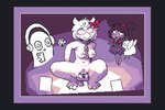 accessory anthro blush bow_ribbon breasts cellphone clitoris collar crouching electronics embarrassed female genitals hair_accessory hair_bow hair_ribbon headphones nipples nude phone presenting presenting_pussy pussy ribbons spread_legs spread_pussy spreading urethra wide_eyed unknown_artist undertale undertale_(series) muffet toriel animal_humanoid arachnid arachnid_humanoid arthropod arthropod_humanoid bovid caprine goat humanoid mammal spider_humanoid 3:2 digital_media_(artwork) pixel_(artwork)