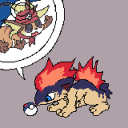 abdominal_bulge blue_eyes burping countershading digestion disposal esophagus feral feral_pred feral_prey fire internal male male_pred male_prey markings mottled mottled_body object_disposal oral_vore organs paws pokeball pokeball_vore purple_body quadruped rapid_digestion red_markings stomach struggling tan_body vore ouroporos nintendo pokemon blitz_(gyro) fan_character riley_sparks generation_1_pokemon generation_2_pokemon pokemon_(species) quilava raichu 1:1 animated