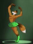 anthro ballerina ballet bodily_fluids bottomwear bulge clenched_teeth clothed clothing crossdressing dancewear dancing embarrassed fifth_position_arms_(ballet) footwear fur genital_fluids green_background leaking male precum shoes showing_teeth simple_background skirt solo spotlight tail tail_under_skirt teeth tutu ryme epic_games fortnite fennix_(fortnite) canid canine fox mammal red_fox true_fox 3:4 absurd_res hi_res