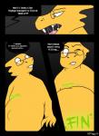 alphys anthro belly big_belly chubbyjam comic english_text female frisk_(undertale) gui lizard mammal onomatopoeia open_mouth reptile scalie simple_background size_difference solo sound_effects text tongue undertale undertale_(series) vore