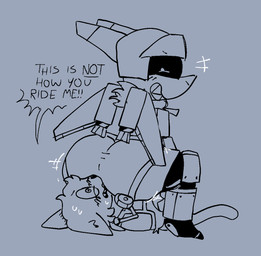 aircraft airplane alternate_species ambiguous_gender anthro armor big_butt blush bodily_fluids butt canon_x_oc dialogue duo facesitting fur_trim_(clothing) grin headgear helmet jet_pack larger_male machine male male/ambiguous open_mouth simple_background sitting_on_another size_difference smile sweat tail teasing teeth text vehicle visor_helmet wagon wheel wings pawplants aeromachina bogey_(aeromachina) m4dd madd_(pawplants) aeromorph android felid feline humanoid living_aircraft living_machine living_vehicle mammal robot 2025 digital_media_(artwork) english_text nonbinary_(lore)