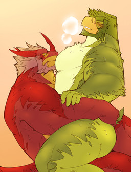 anal anal_penetration avian beard biceps big_muscles bird blush cowgirl_position drake duo eyes_closed facial_hair gay kokuhane male muscles nude on_top penetration seated sex sweat
Rating: Explicit
Score: 3
User: beartraps
Date: April 23, 2014