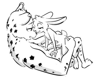 anal anal_penetration anthro balls bracelet duo genitals jewelry male male/male male_penetrated male_penetrating male_penetrating_male penetration penis sex simple_background size_difference straddling white_background toxoglossa sunny_(trash_character) zeke_(trash_character) hyena lagomorph leporid mammal rabbit spotted_hyena monochrome