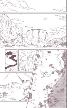6_panel_comic ambiguous_gender cheek_spots cloak clothing cloud detailed_background feathers feral flying grass group motion_lines mouth_closed outside plant sky sound_effects speech_bubble tail tail_feathers wings umikit nintendo pokemon pokemon_mystery_dungeon spike_chunsoft gladdiop_(aots) koko_(aots) muro_(aots) altaria generation_1_pokemon generation_2_pokemon generation_3_pokemon generation_5_pokemon onix petilil pichu pokemon_(species) steelix 2025 comic monochrome