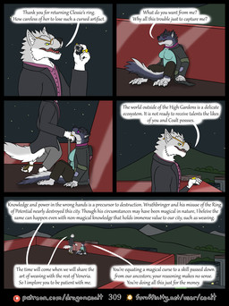 3_toes 4_fingers 5_panel_comic against_surface anthro barefoot black_clothing black_coat black_topwear bottomwear cane claws clothed clothing coat collared_shirt dialogue digit_ring dress_shirt duo eyewear feet female finger_claws finger_ring fingers fluffy fluffy_tail footwear fur furaffinity_logo gem glasses grey_body grey_fur holding_cane holding_jewelry holding_object jewelry male night on_ground outside page_number pants patreon_logo ragged_clothing railing rooftop sandals shirt shoes sitting sky speech_bubble star starry_sky suit tail text toes topwear yellow_gem rimentus furaffinity patreon allie_(rimentus) turose_(rimentus) canid canine canis mammal wolf comic english_text hi_res multiple_scenes url